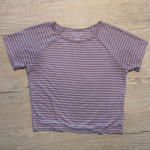 Striped Purple and White Shirt